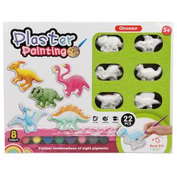 Керамичен комплект за оцветяване, С динозаври, 22 части