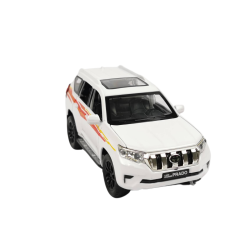 Метален джип Toyota Land Cruiser, Бяла, Без опаковка