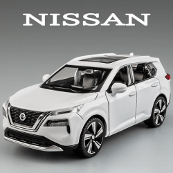 Метален джип Nissan X-TRAIL SUV, С отварящи се врати, 1:32, Бял