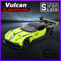 Метална количка Aston Martin Vulkan, С отварящи се врати, 1:32, Зелена
