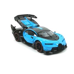 Детска кола Bugatti, С дистанционно, Отварящи се врати, 1:12, Синя