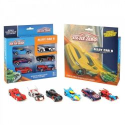 Комплект метални колички, 6 броя състезателни модели