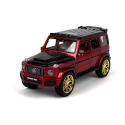 Метален джип, Mercedes G-class Brabus, 1:24, Червен, Без опаковка