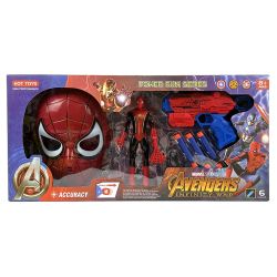 Комплект Спайдърмен, С маска, Оръжие и Фигура, Avengers