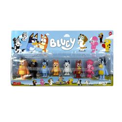 Комплект фигури Bluey, 8 Героя от Анимацията 