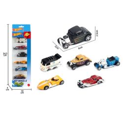 Комплект колички, Метални, 6 Части, Ретро модели