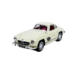 Метална кола Mercedes SL, Светлини, Звук, Бял, 1:32, Без опаковка