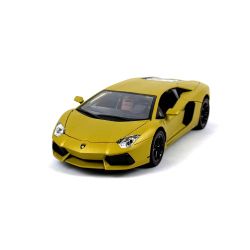 Метална кола Lamborghini Aventador, Мащаб 1:18, Жълт, Без опаковка