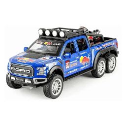 Метален пикап Ford Raptor , С мотор, 1:28, Син, Без опаковка