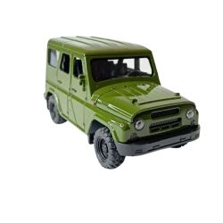 Метален джип Уаз, 1:18, С отварящи се врати, Зелен ретро ван, Класически дизайн 