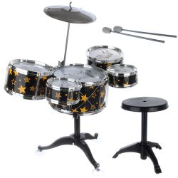 Детски комплект барабани с чинел и столче – Jazz Drums Set