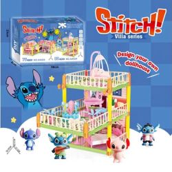 Къща за кукли Stitch Villa Series, 67 части с мебели и фигурки