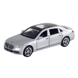 Метална кола Mercedes-Benz S-Class, Сив, 1:32, Без опаковка