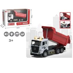 Детски камион самосвал с метална каросерия, светлини и звук