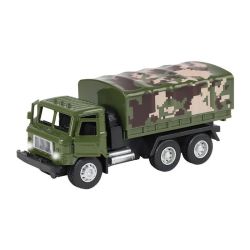 Военен камион с метална кабина – камуфлажен дизайн, Зелен