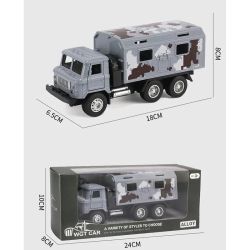 Военен камион с метална кабина – камуфлажен дизайн, Сив