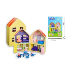 Детска къща Peppa Pig – Сгъваем двуетажен дом с фигурки и мебели