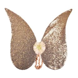 Блестящи златни крила с пайети за приказни превъплъщения, 54 см