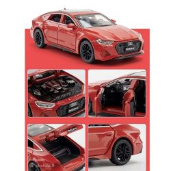 Метална кола Audi RS7, Червена, 1:24, Отваряеми врати и багажник, Без опаковка