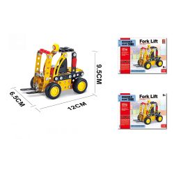 Метален конструктор мотокар 127 части – сглобяем модел Forklift