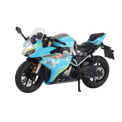 Метален пистов мотор 1:12 – син състезателен дизайн