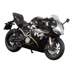 Метален пистов мотор 1:12, черен пистов дизайн, без опаковка