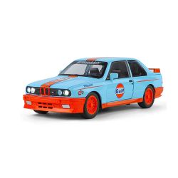 Метална кола BMW M3 E30 1:24 състезателен дизайн, син, без опаковка