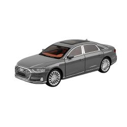 Метална кола Audi A8 1:24 сив луксозен седан с детайлен интериор