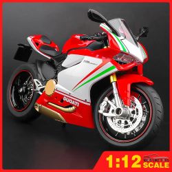 Метален мотор Ducati Panigale 1:12 спортен мотоциклет червен