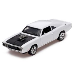 Метален автомобил Dodge Charger Fast & Furious, Die-Cast модел, 1:24, Бял, Без опаковка