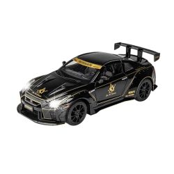 Метален автомобил Nissan GT-R Nismo Liberty Walk, Die-Cast модел, 1:22, Черен, Без опаковка