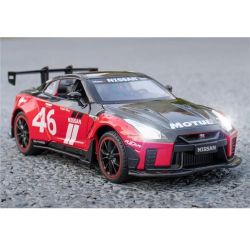 Метален автомобил Nissan GT-R Nismo Liberty Walk, Die-Cast модел, 1:22, Червен, Без опаковка