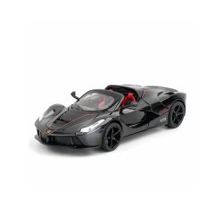 Метален автомобил Ferrari LaFerrari Aperta, Die-Cast модел, 1:22, Черен, Без опаковка