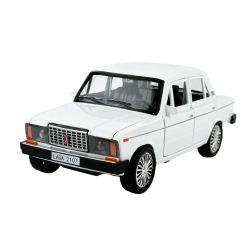 Метална кола Lada 2107, Мащаб 1:18, Бяла, Без опаковка