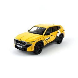 Метална кола BMW XM Taxi 1:24, Жълта, Без опаковка
