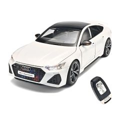 Метален автомобил Audi RS7 Sportback с дистанционно, 1:18, бял