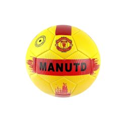 Футболна топка Manchester United – жълта с червени елементи