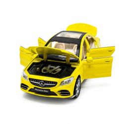 Метален автомобил Mercedes-Benz C-Class, 1:32, Жълт, Без опаковка
