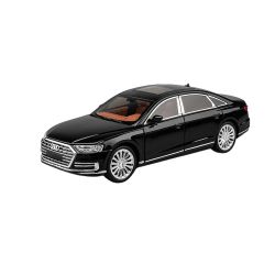 Метален автомобил Audi A8L, 1:24, Звук и светлини, Без индивидуална опаковка, Черен