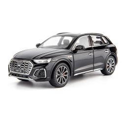 Метален автомобил Audi Q5, 1:24, Звук и светлини, Черен, Без индивидуална опаковка