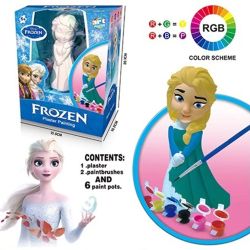 Детски комплект за оцветяване на гипсова фигурка Frozen с боички и четка