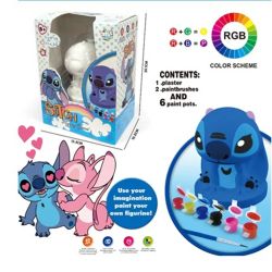 Детски комплект за оцветяване на гипсова фигурка Stitch с боички