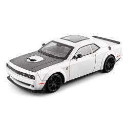 Метална кола Dodge Challenger SRT Hellcat Widebody 1:18, Бяла, Без индивидуална опаковка