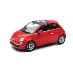 Метална кола Fiat 500, 1:24, червена, Welly