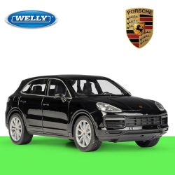 Метална кола Porsche Cayenne Turbo, 1:24, Черен, Welly 