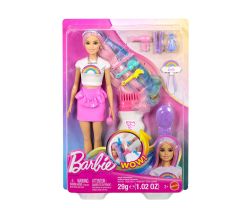 Кукла Barbie с шарена коса и аксесоари за прически, Mattel