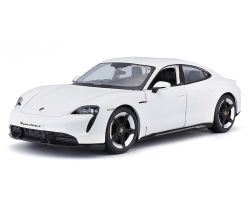 Метална кола Porsche Taycan Turbo S 1:24 – бяла, Bburago