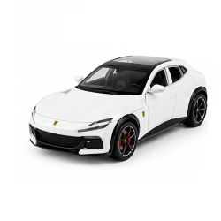 Метална кола Ferrari Purosangue 1:24 – бяла, Без опаковка