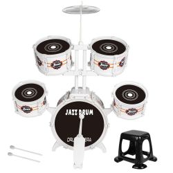 Детски комплект барабани Jazz Drum с педал и палки, 76 см