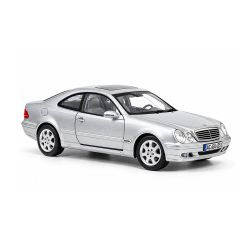 Метална кола Mercedes-Benz CLK-Class Coupe 2000, 1:18, сребриста – Norev
